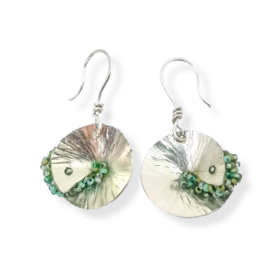 jewellery - spiraling silver earrings