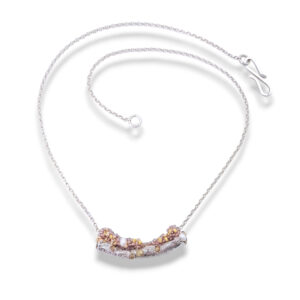 organic beaded silver jewellery - necklace
