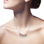 organic beaded silver jewellery - necklace