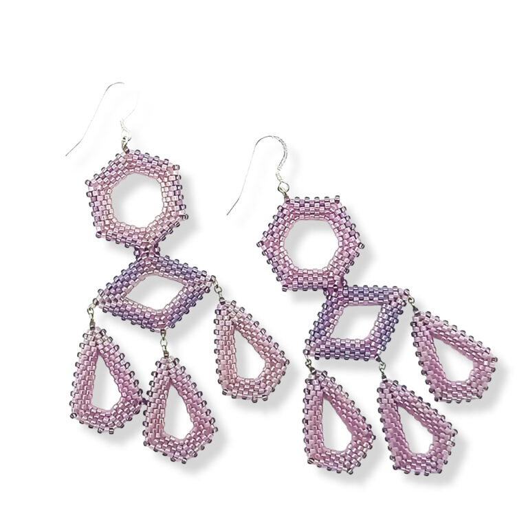long chandelier earrings - beaded jewellery